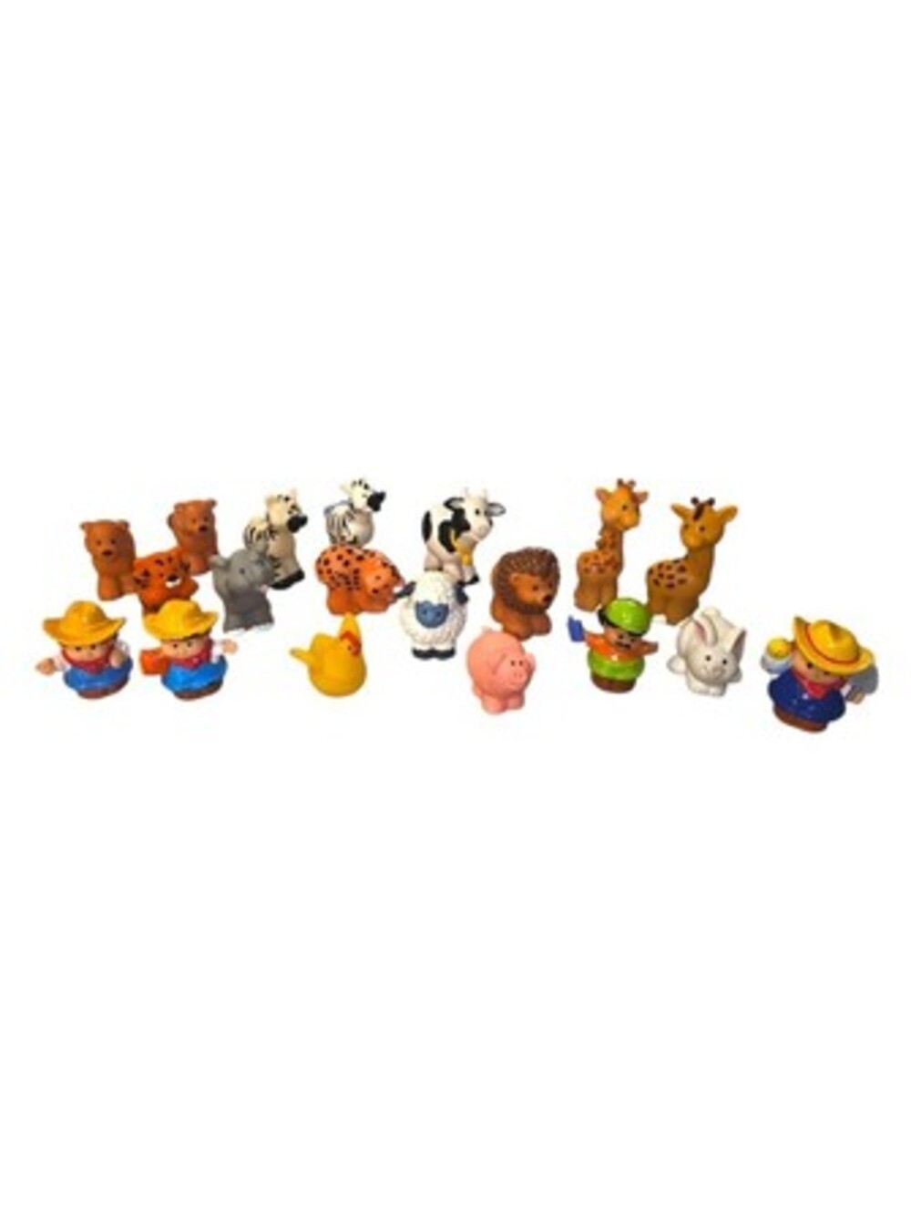Fisher Price Little People Farm Animals & Farmers Lot 19 Figures Safari Lion Pig